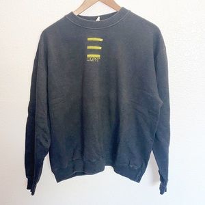 ESprit Gray Yellow Crewneck Long Sleeve Sweatshirt